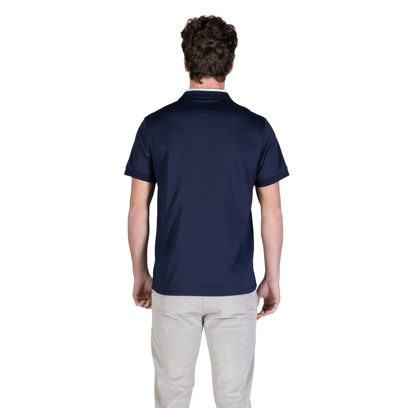 Guess Polo Uomo Blu Cotone Elastan Manica Corta Colletto Polo