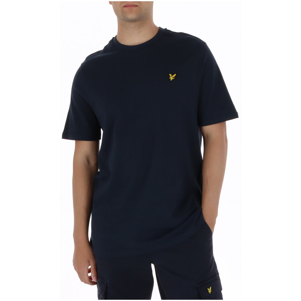 Lyle And Scott T Shirt Uomo Blu Cotone Puro Maniche Corte