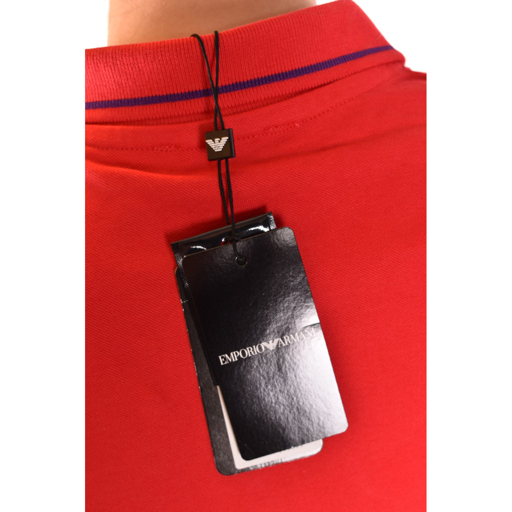 Emporio Armani Polo Donna Rosso In Cotone 100 Per Cento Maniche Corte