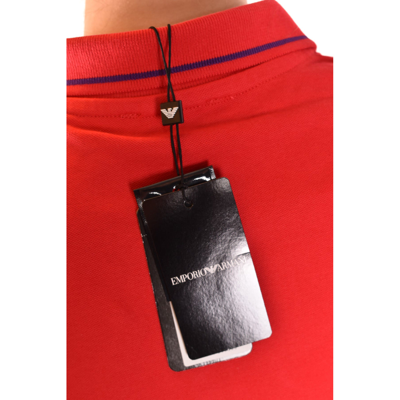 Emporio Armani Polo Donna Rosso In Cotone 100 Per Cento Maniche Corte