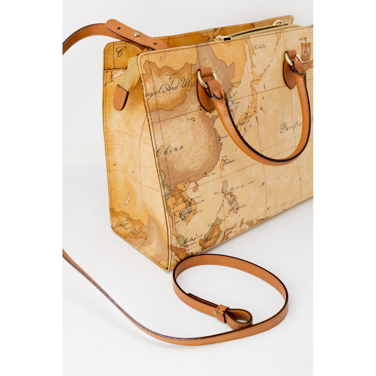 Alviero Martini Prima Classe Borsa Donna Beige 26x33x11.5 Pelle Cotone Poliestere Poliuretano