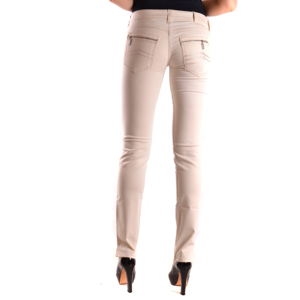 Armani Jeans Donna Jeans Beige Vita Media Cotone Lyocell Elastan