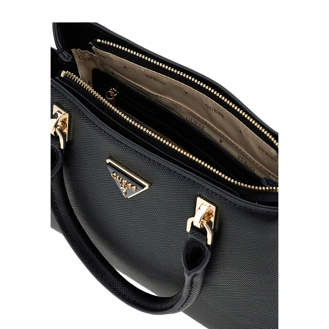 Guess Borsa Donna A Mano Con Tracolla Nero 25x19x12 Cm