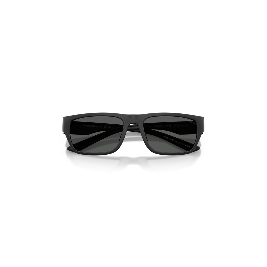 Emporio Armani Occhiali Da Sole Uomo Nero Acetato Quadrati Rettangolari