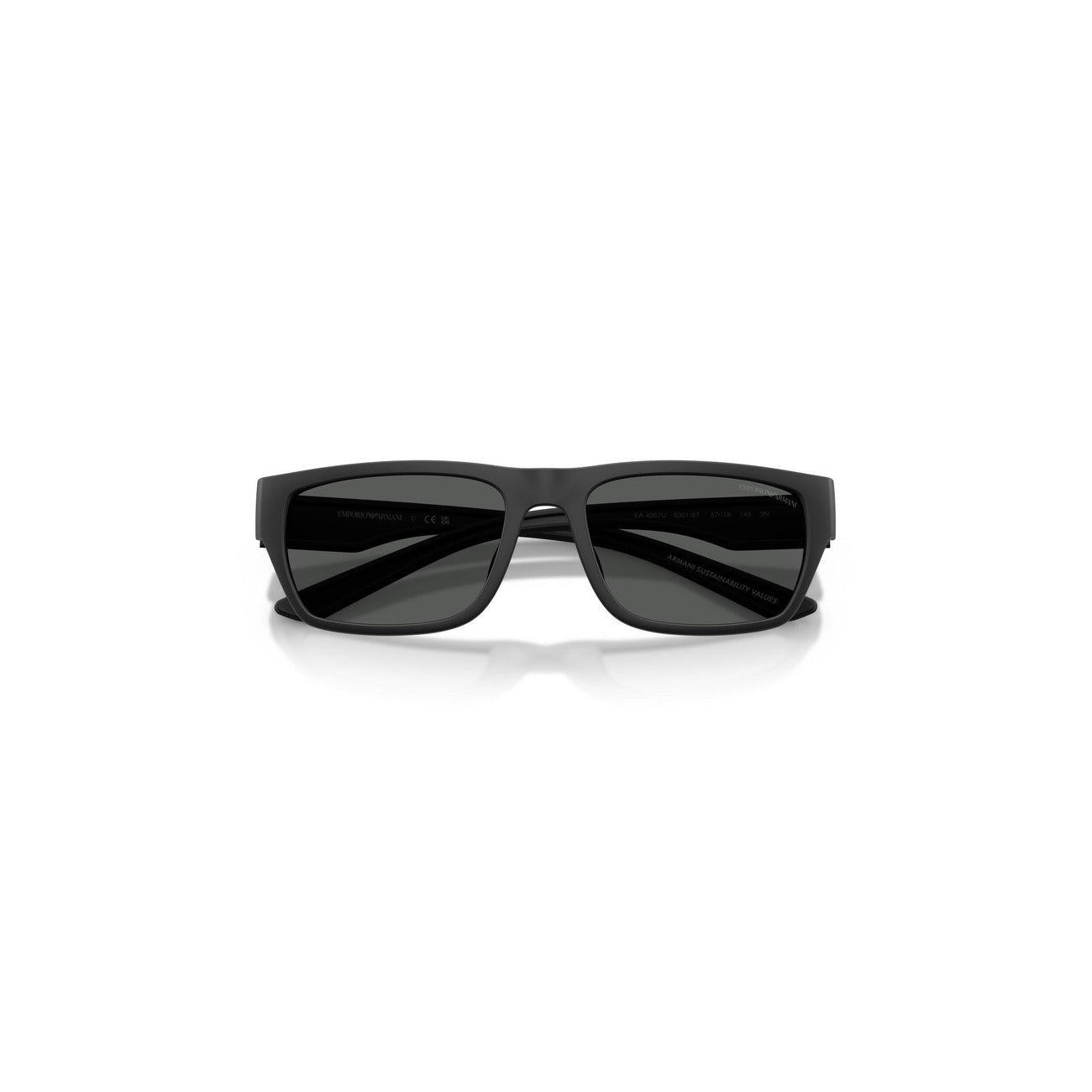Emporio Armani Occhiali Da Sole Uomo Nero Acetato Quadrati Rettangolari