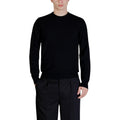 Guess Maglia Uomo Nero Maniche Lunghe Scollo Tondo Viscosa Poliestere