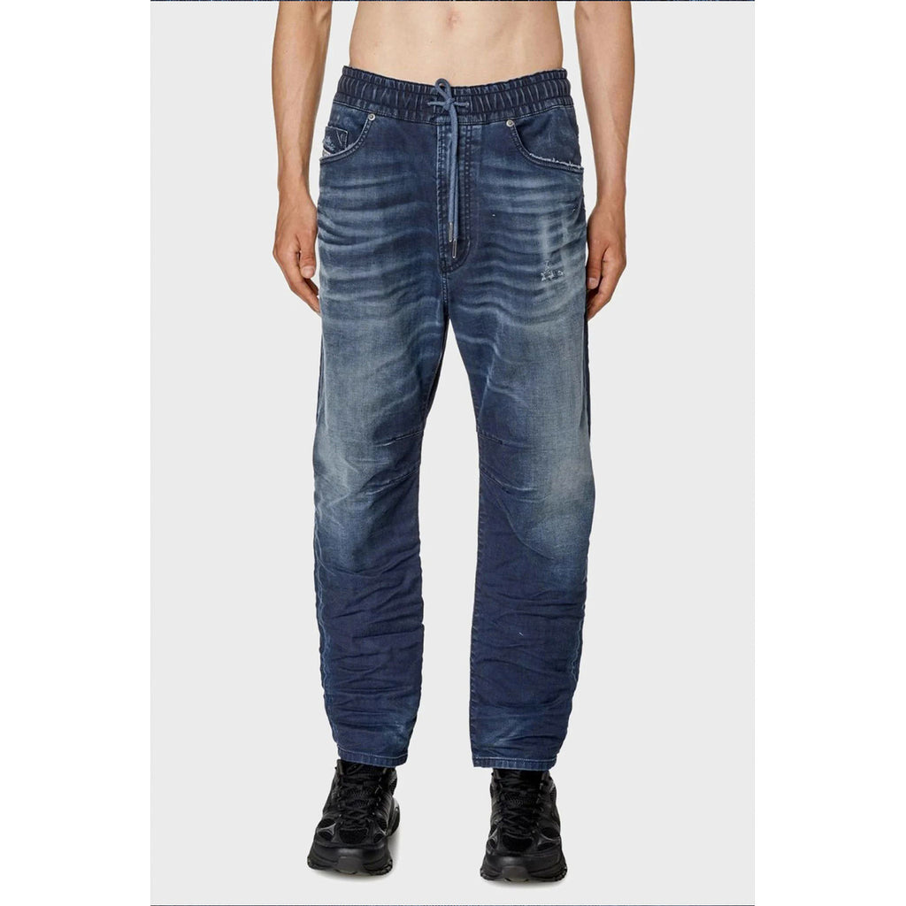 Diesel Jeans Uomo Blu Effetto Consumato Made In Italia Primavera Estate