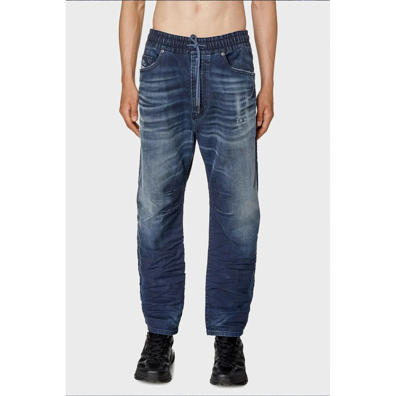 Diesel Jeans Uomo Blu Effetto Consumato Made In Italia Primavera Estate
