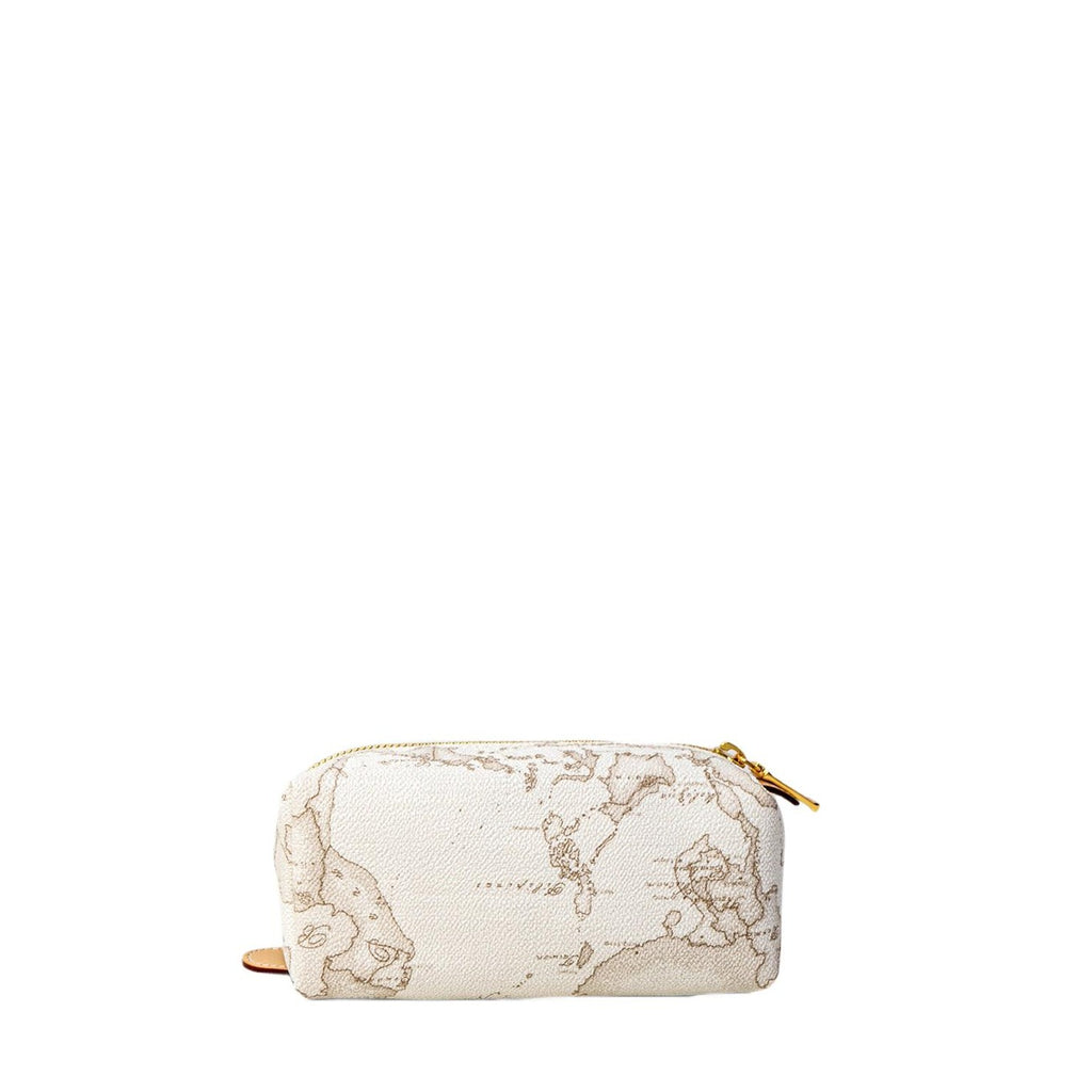 Alviero Martini Prima Classe Borsa Donna In Pelle Bianca Con Zip Interna Tracolla Piccola 17x7x7 cm