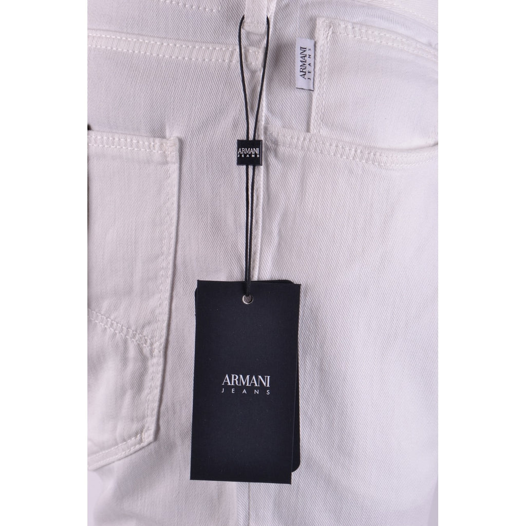 Armani Jeans Uomo Jeans Bianchi Slim Elasticizzati In Cotone Stretch