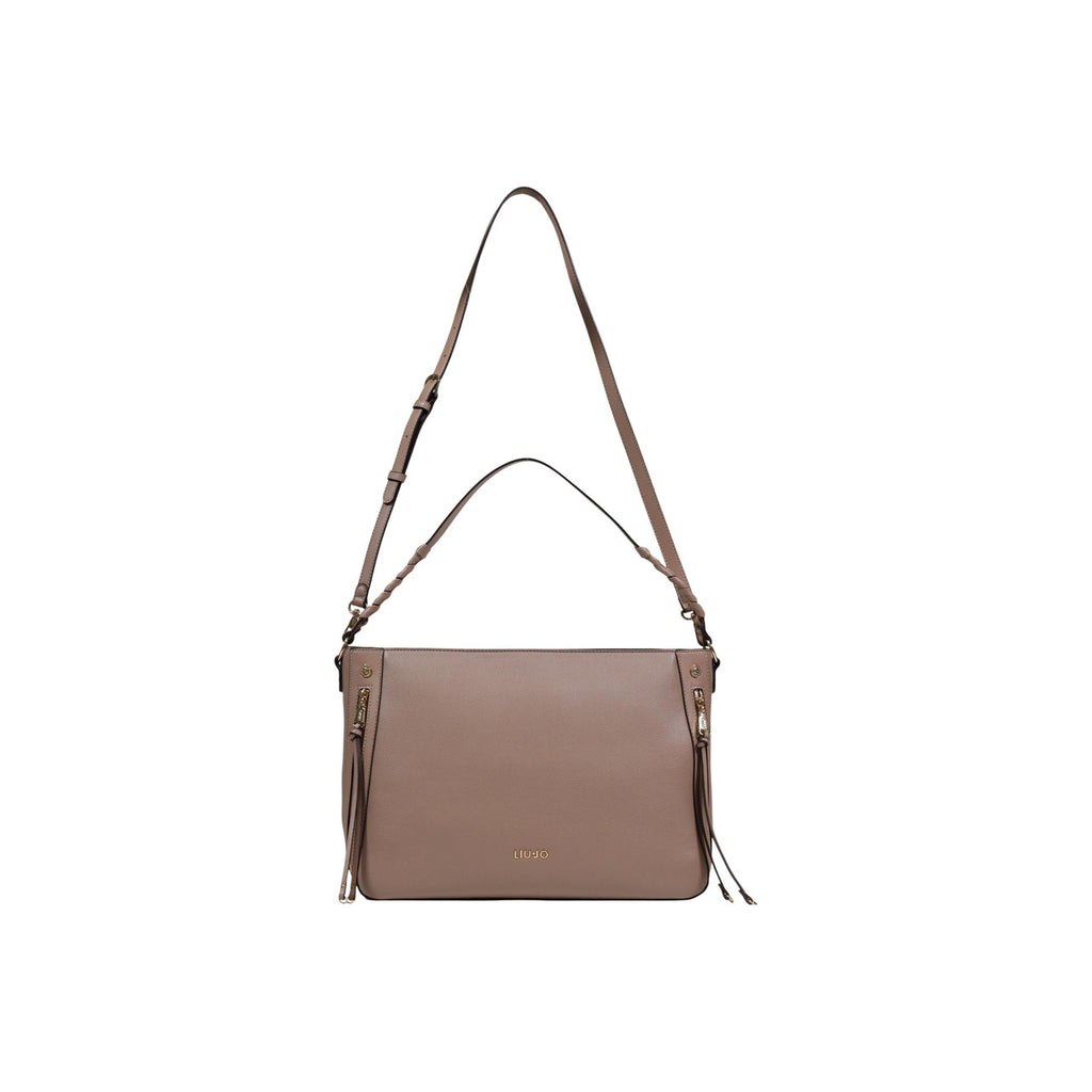 Liu Jo Borsa Donna Beige A Mano Con Tracolla Zip Primavera Estate 28x12x12