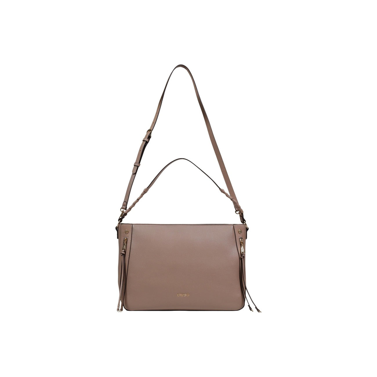 Liu Jo Borsa Donna Beige A Mano Con Tracolla Zip Primavera Estate 28x12x12