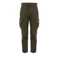 Diesel Pantaloni Uomo Verde Cotone Puro Primavera Estate Con Zip E Bottone