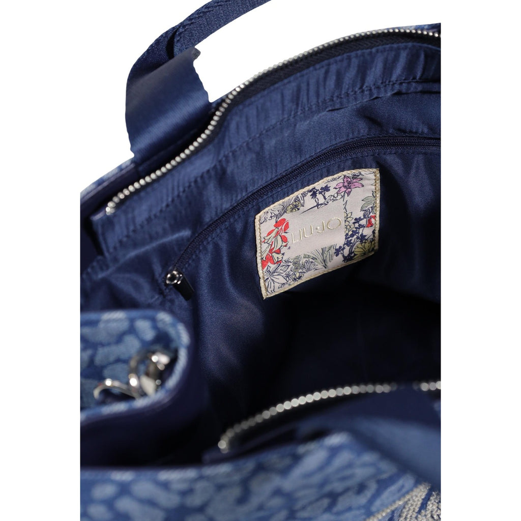 Liu Jo Borsa A Mano Donna Blu Leopardo 32x16x16 Cm Primavera Estate