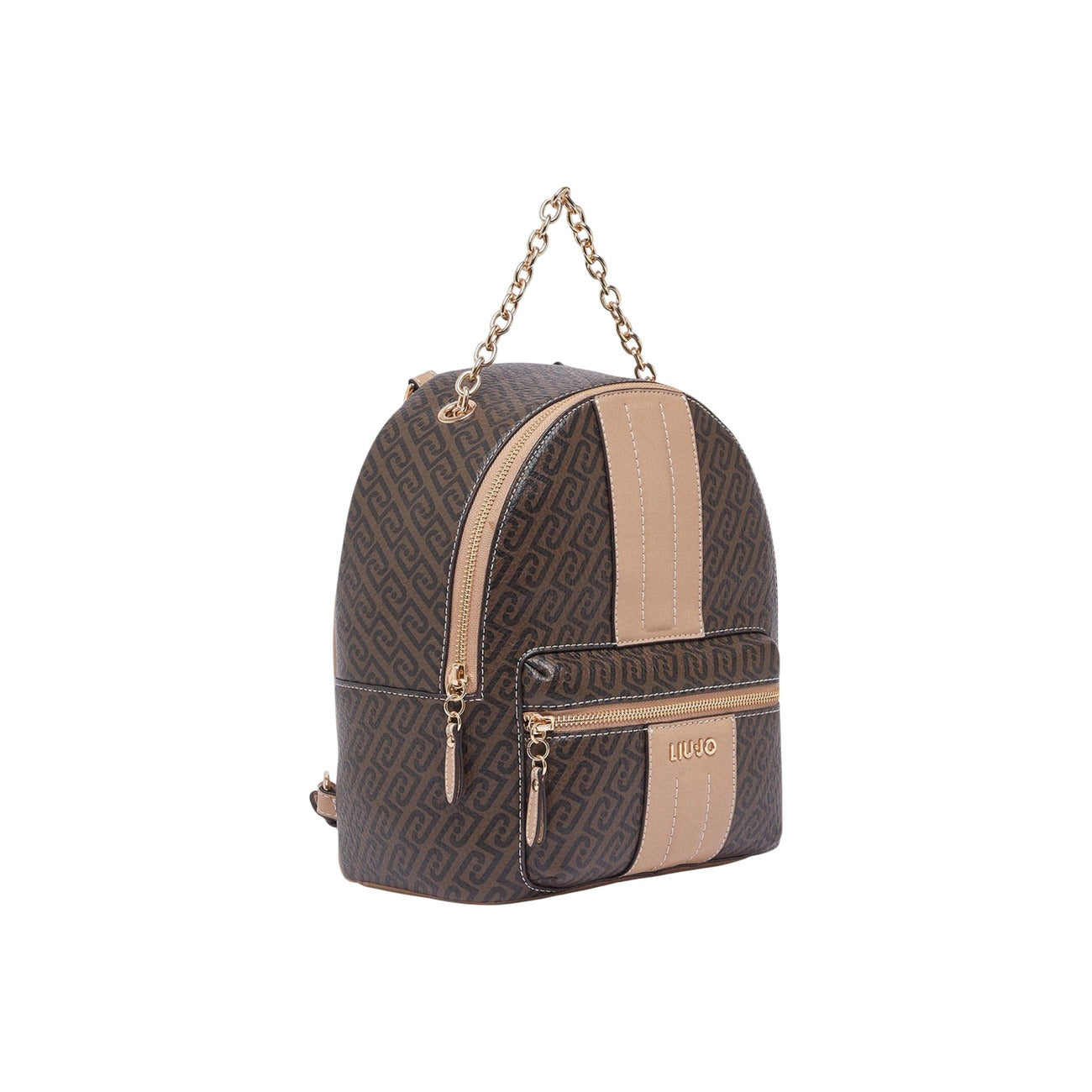 Liu Jo Zainetto Donna Marrone Stampa 26x28x18 Con Cerniera