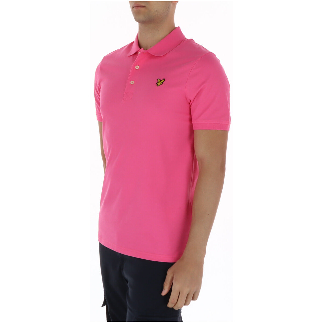 Lyle E Scott Polo Uomo Rosa Cotone Elastan Maniche Corte