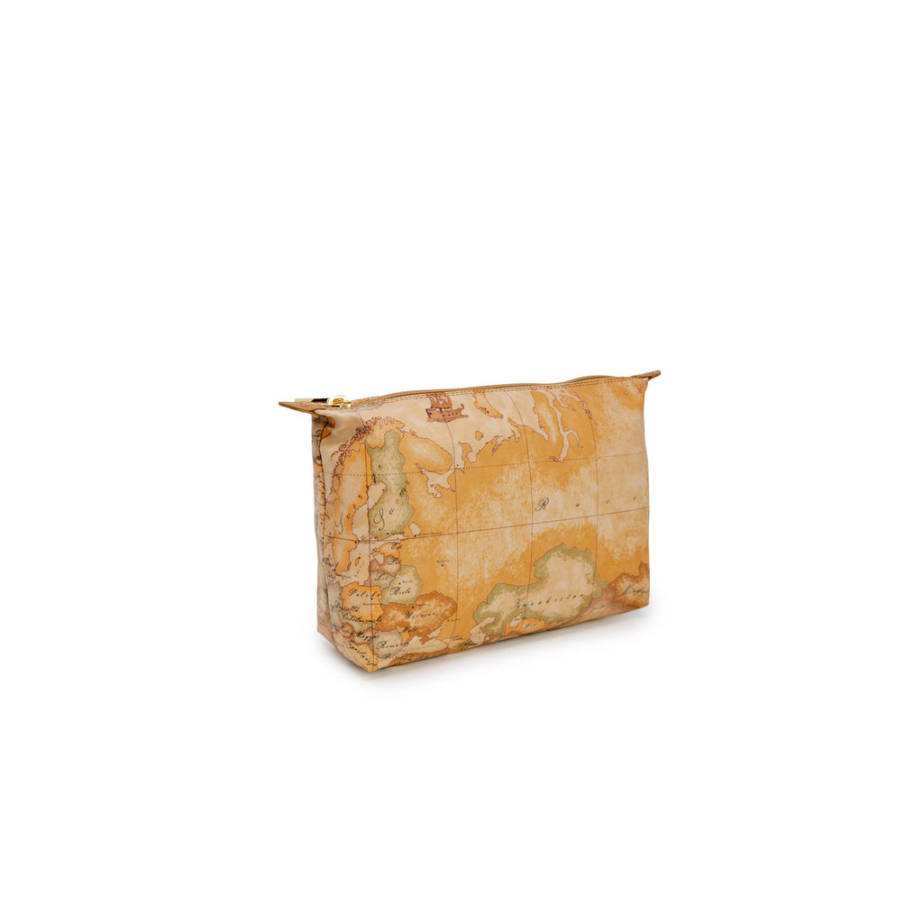 Alviero Martini Prima Classe Borsa Donna Beige Stampa Con Chiusura A Cerniera Rivestimento Pelle W31 H22 L7,5 cm
