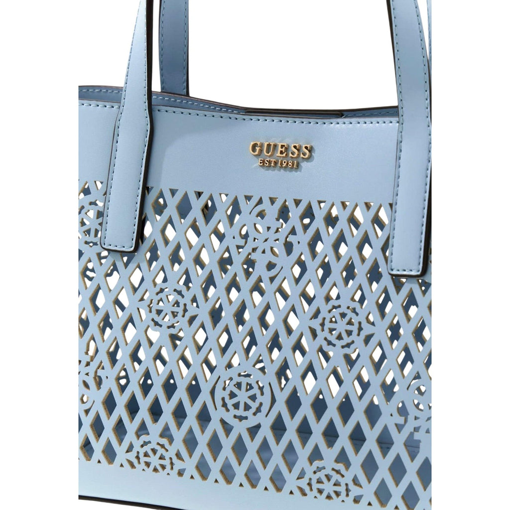 Guess Borsa Donna Blu Piccola A Mano Con Tracolla 18x24x11 Cm