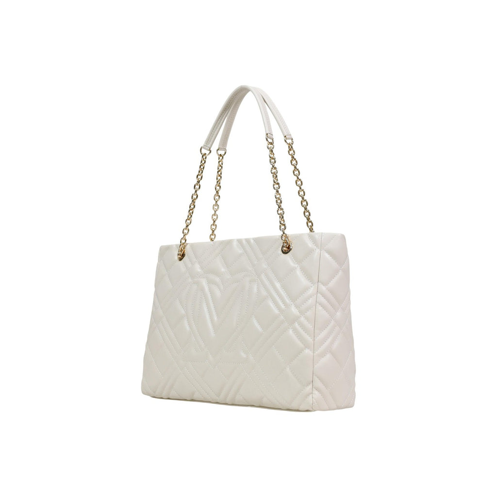 Love Moschino Borsa A Mano Donna Bianco 37x25x11 In Poliuretano