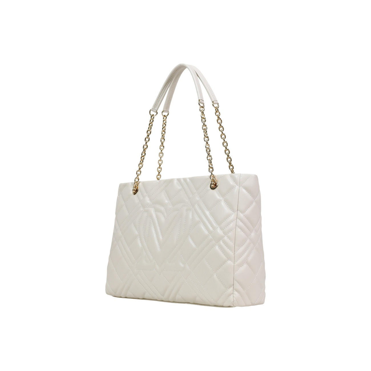 Love Moschino Borsa A Mano Donna Bianco 37x25x11 In Poliuretano