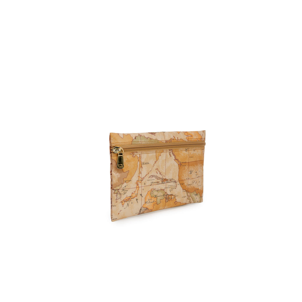 Alviero Martini Prima Classe Borsa Donna Beige In Pelle Cotone E Poliestere Con Zip 16x23 Cm Made In India Primavera Estate