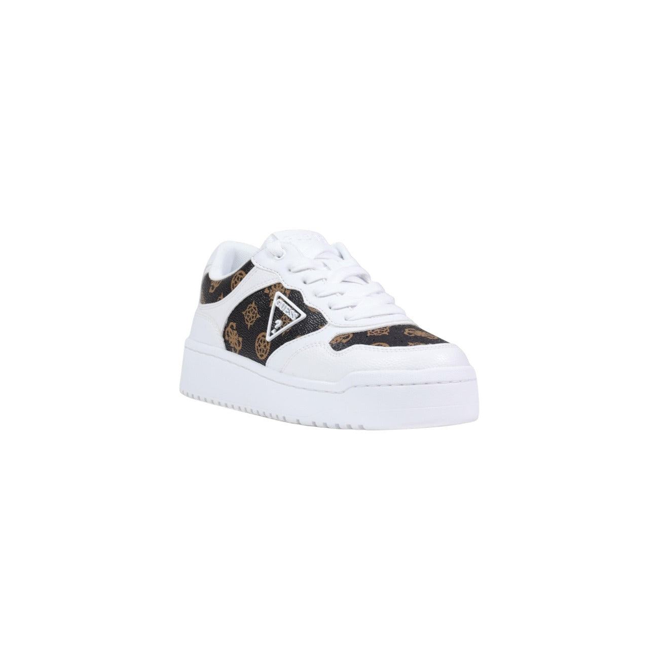 Guess Sneakers Donna Marrone In Pelle Sintetica Lacci Primavera Estate