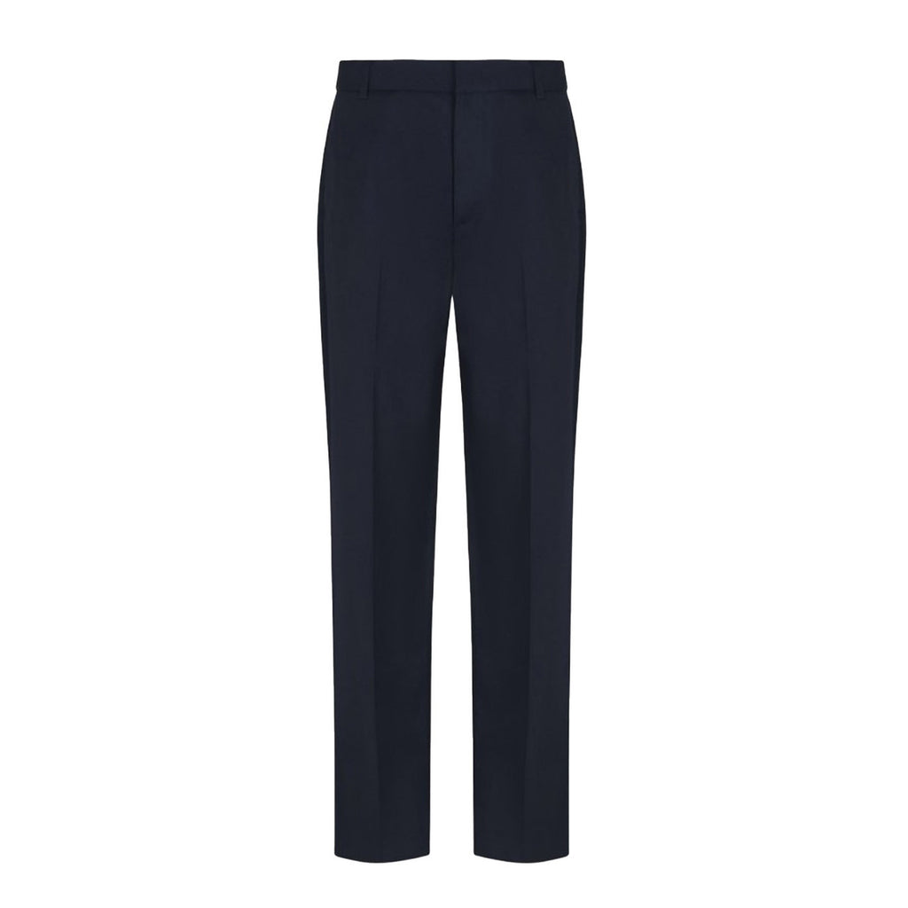 Emporio Armani Pantaloni Uomo Lana Vergine Blu Primavera Estate