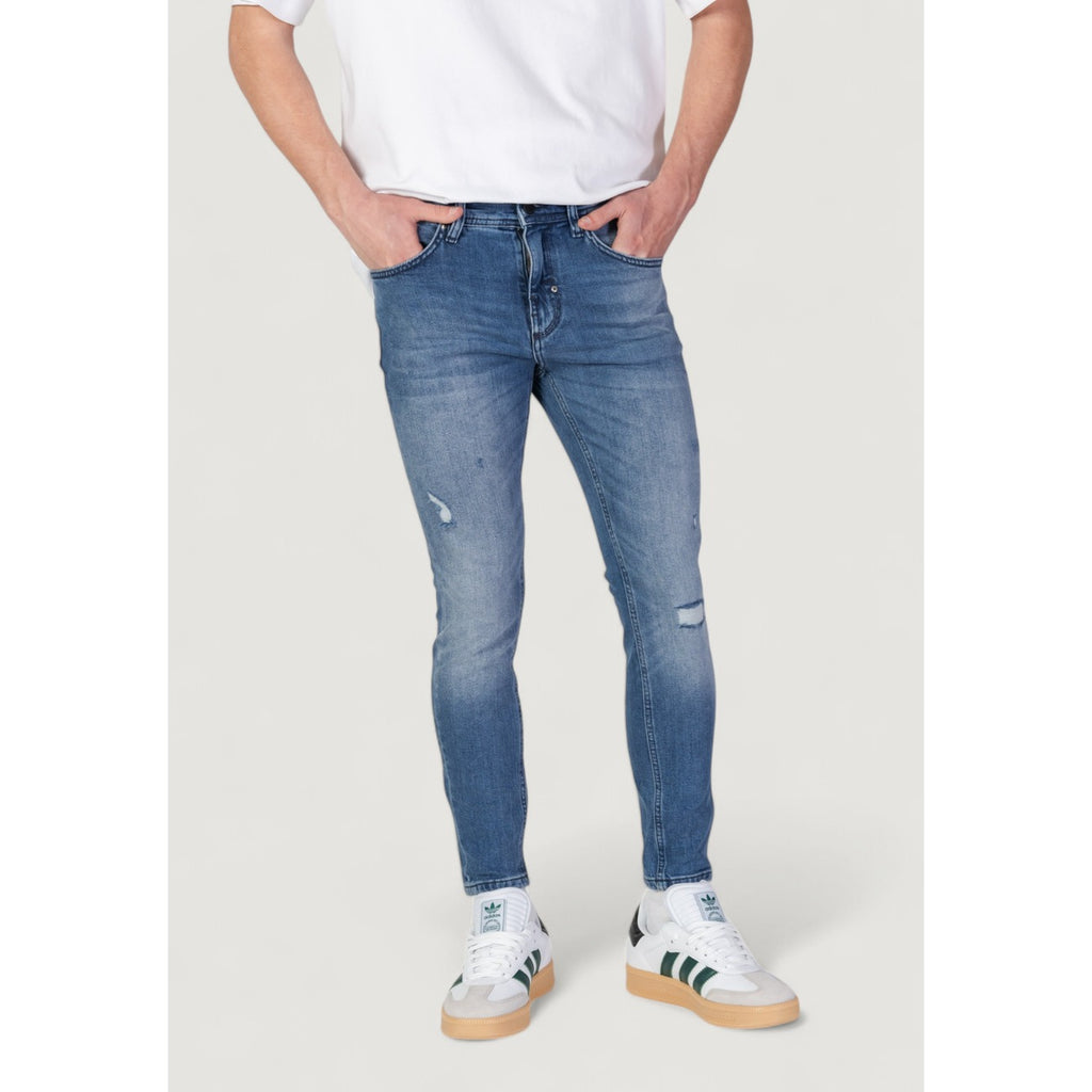 Antony Morato Jeans Uomo Azzurro Slim Fit Cotone Stretch Primavera
