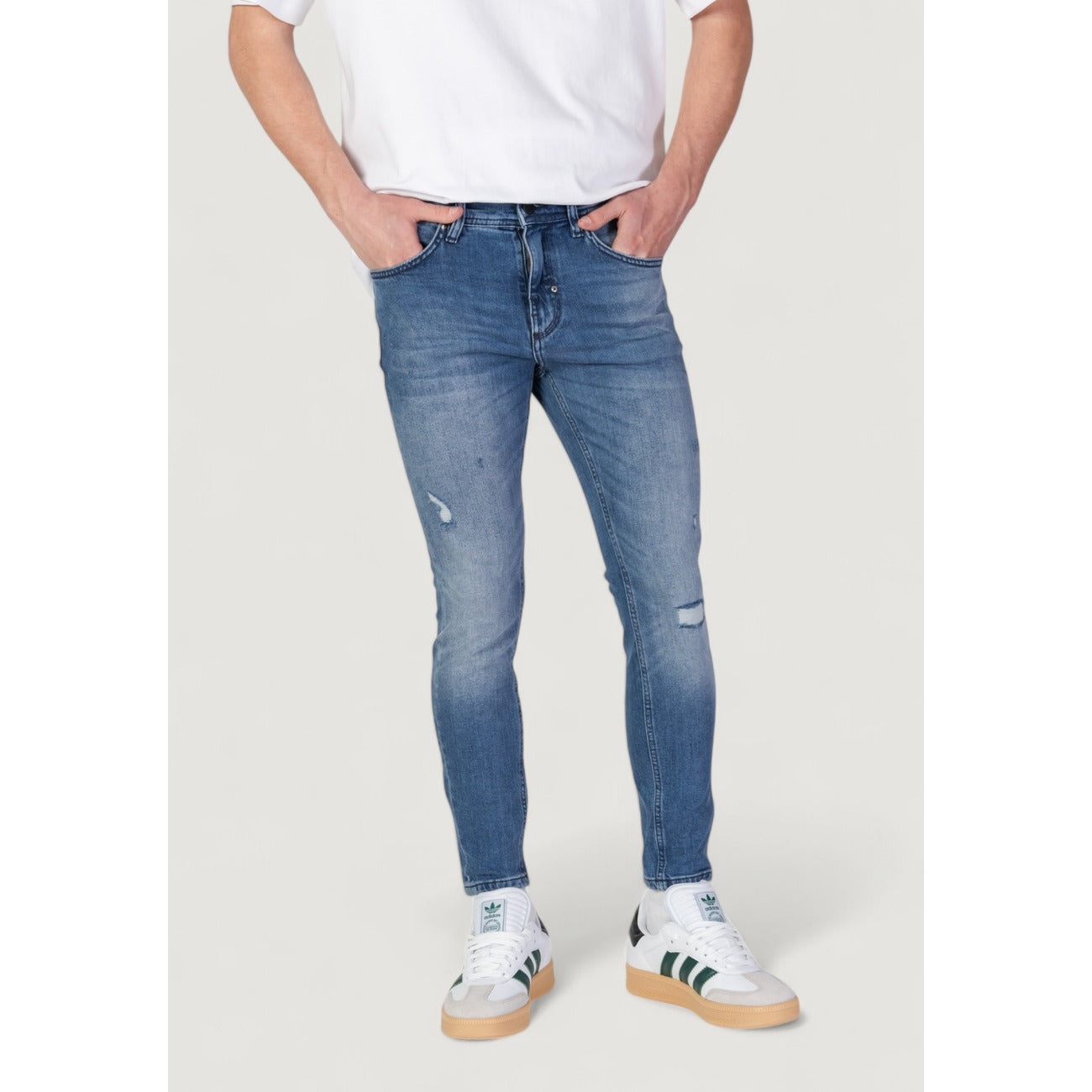 Antony Morato Jeans Uomo Azzurro Slim Fit Cotone Stretch Primavera