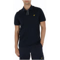 Lyle And Scott Polo Uomo Blu Maniche Corte Cotone Elastan Primavera Estate