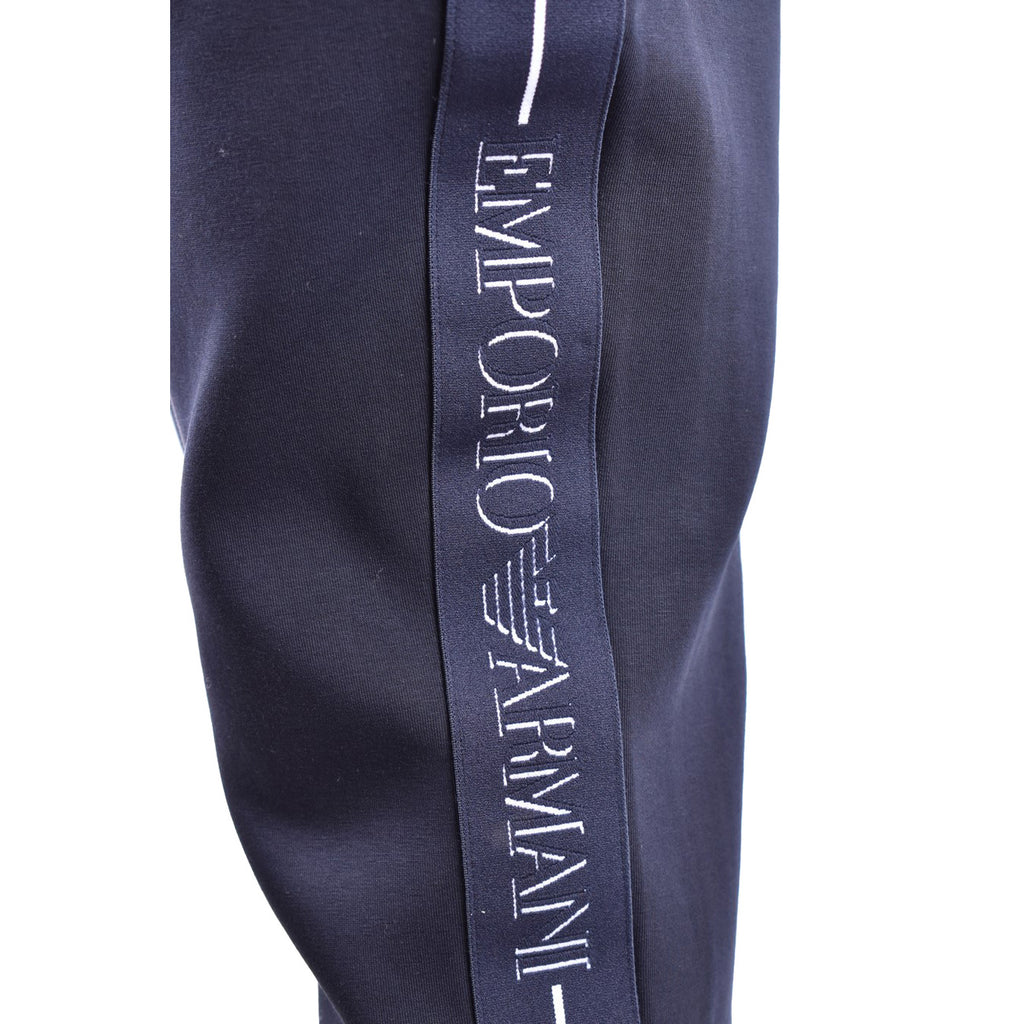 Emporio Armani Pantaloni Uomo Neri Autunno Inverno Elastan Poliestere