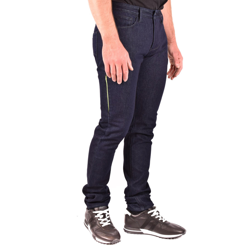 Emporio Armani Jeans Uomo Blu Cotone Puro Autunno Inverno