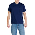 Calvin Klein Jeans T Shirt Uomo Blu 100 Cotone Maniche Corte