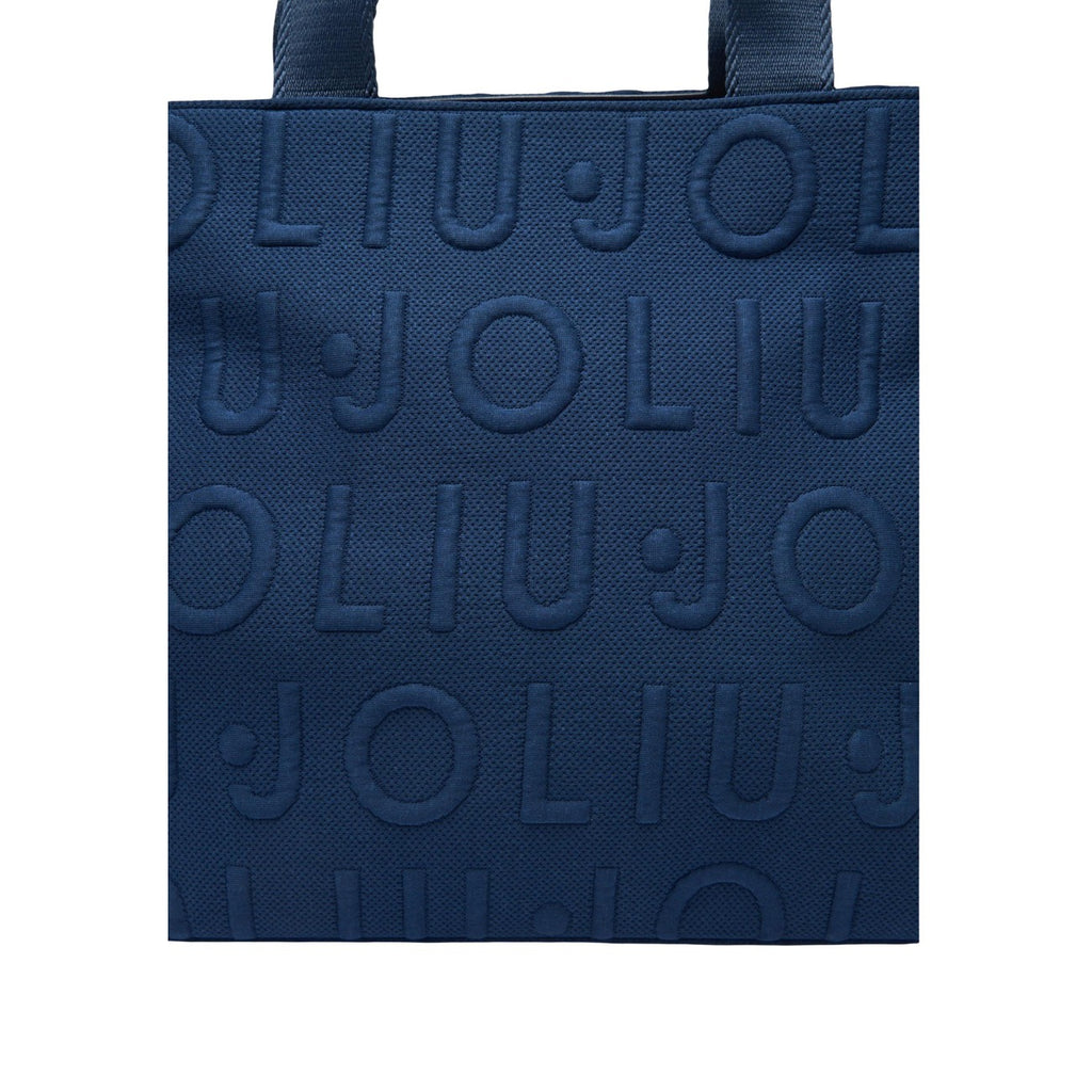 Liu Jo Borsa Donna Tote Blu Con Tracolla Logo Bubble 41x30x10cm
