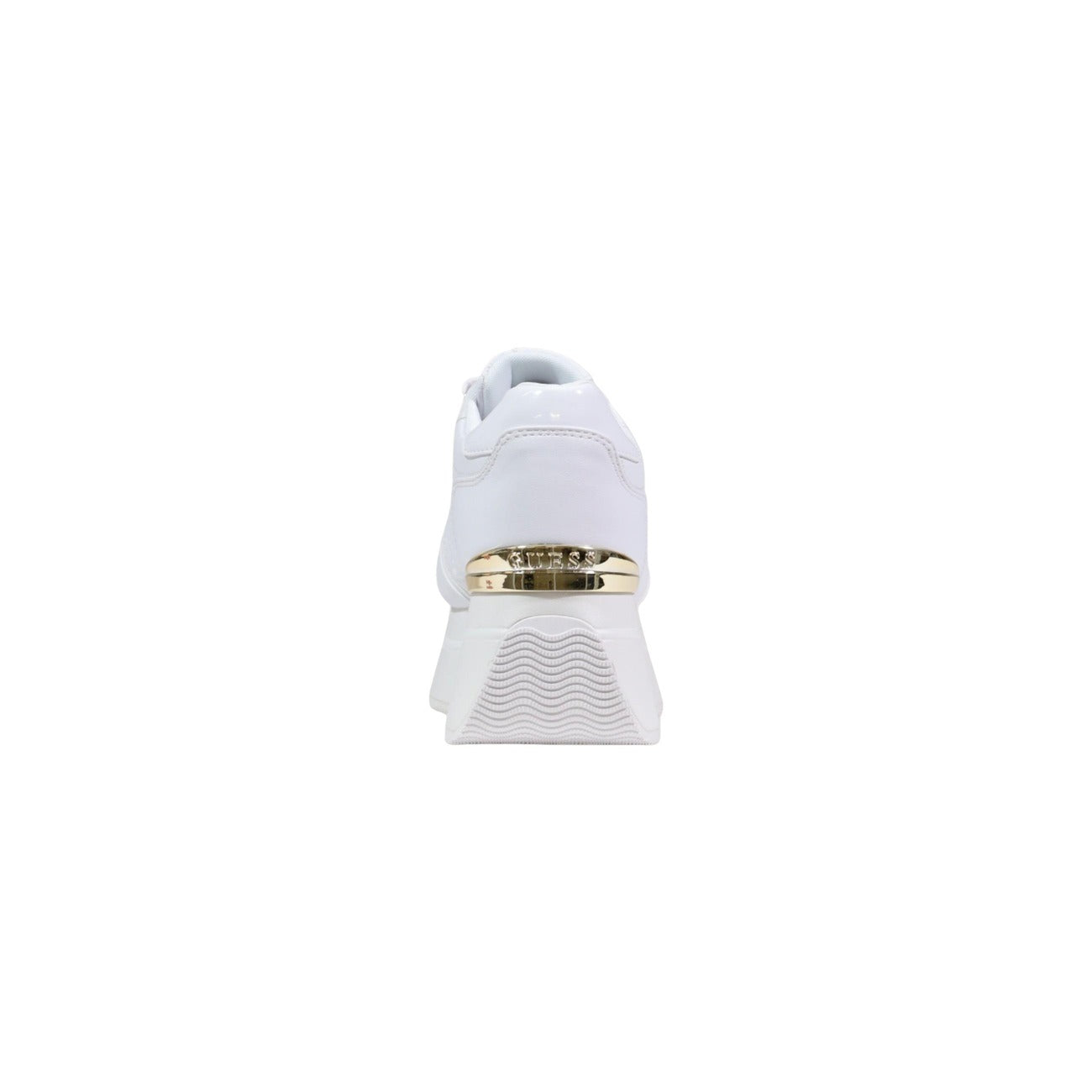 Guess Sneakers Donna Platform Bianco Con Plateau E Lacci Primavera Estate
