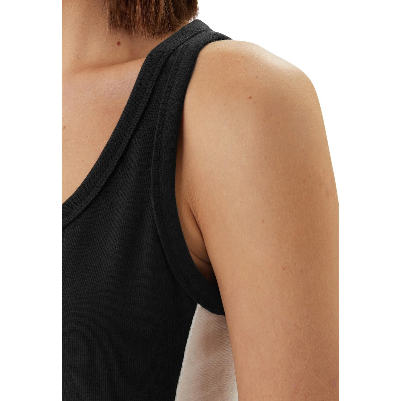 Calvin Klein Jeans Canotta Donna Cotone 100 Nero Scollo Tondo