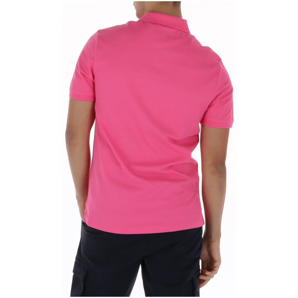 Lyle E Scott Polo Uomo Rosa Cotone Elastan Maniche Corte