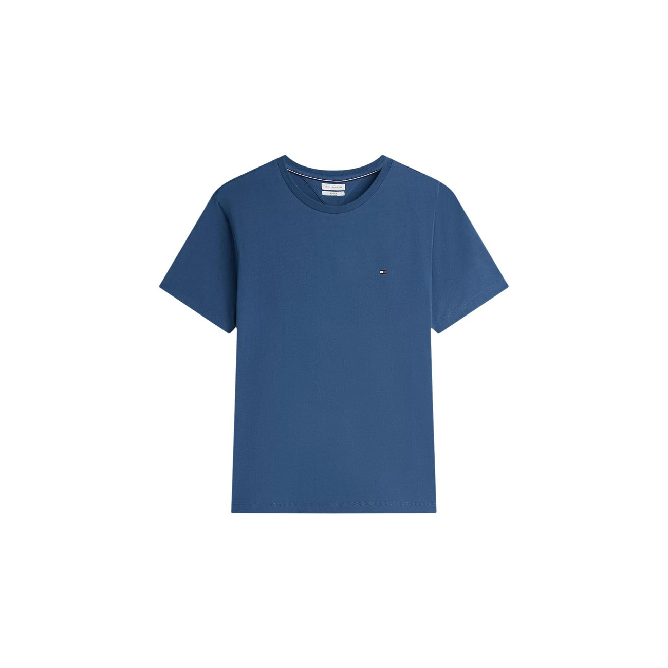 Tommy Hilfiger T Shirt Uomo Azzurro Cotone Organico Maniche Corte