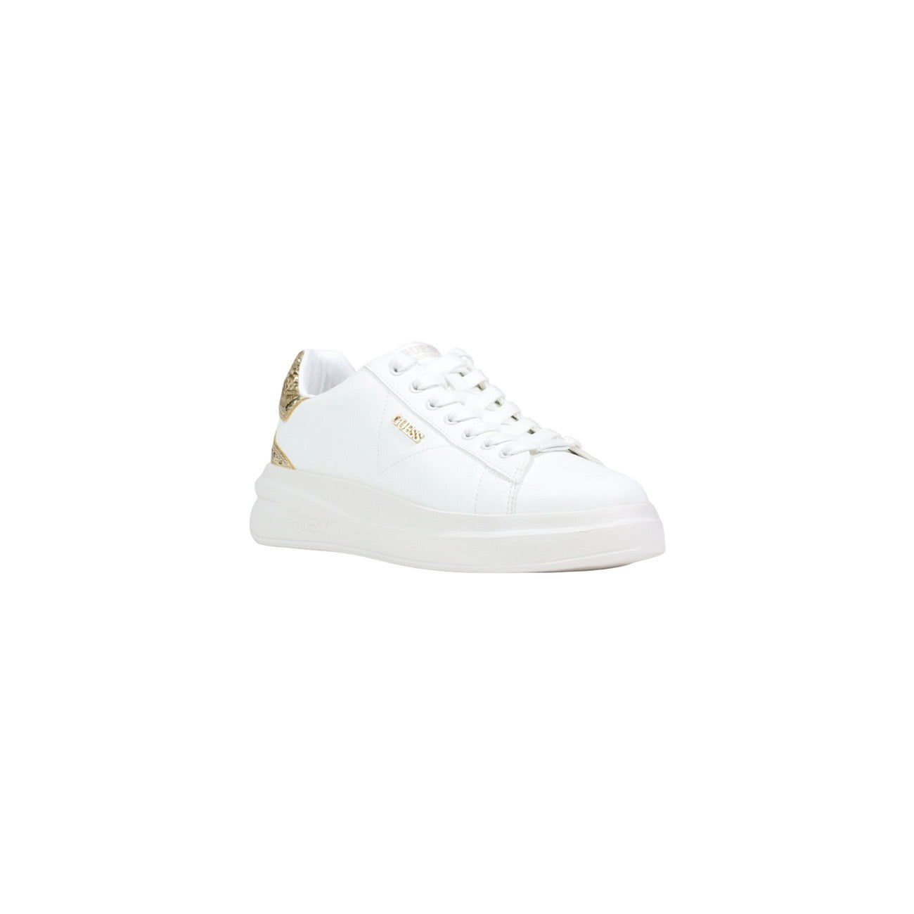 Guess Sneakers Donna Bianche Pelle Lacci Sportive Primavera Estate