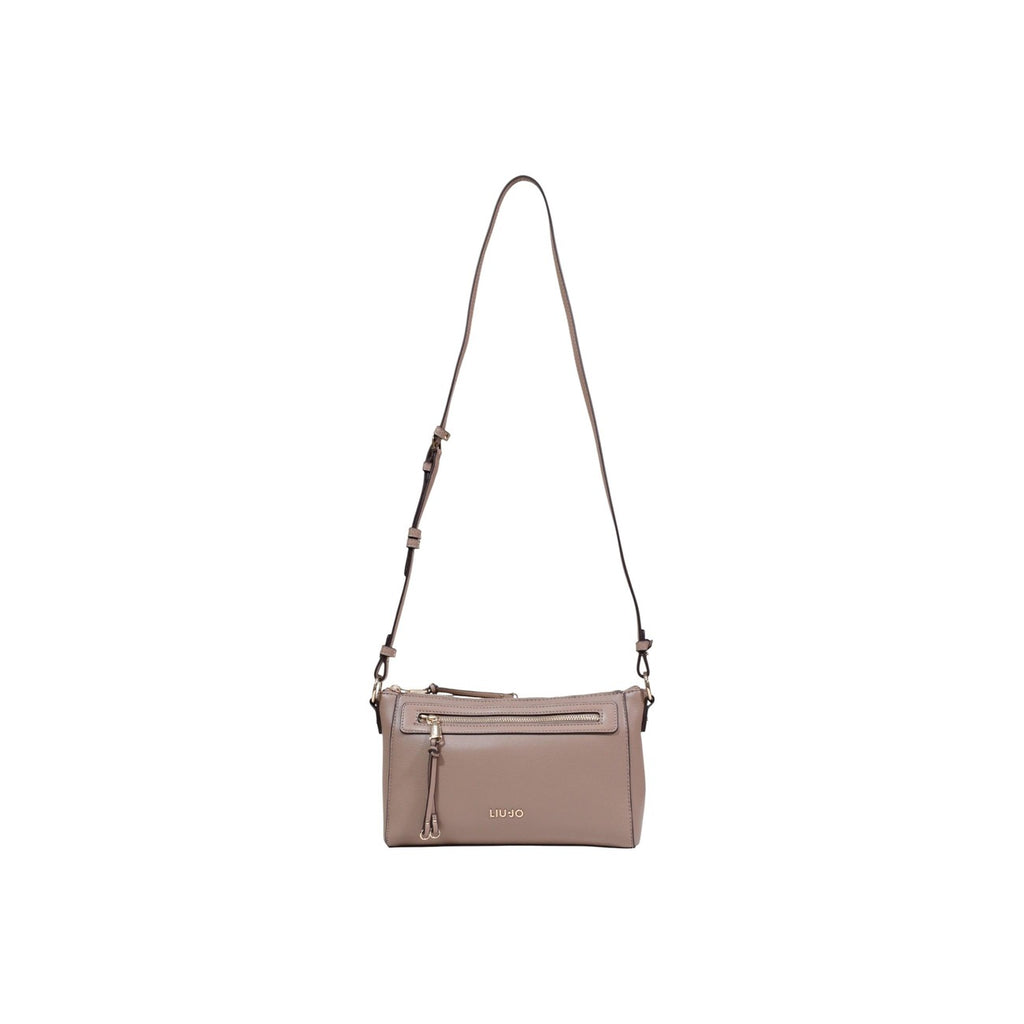 Liu Jo Borsa Donna Beige Tracolla Cerniera Con Tasche 26x16x6 Primavera Estate