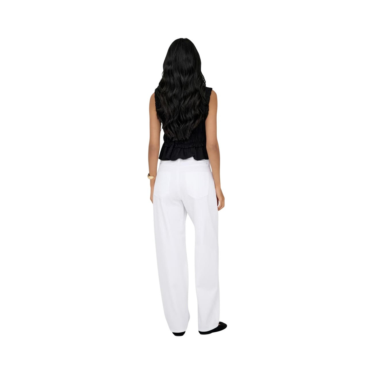 Only Jeans Donna Gianna Straight Bianco 100 Cotone Primavera Estate