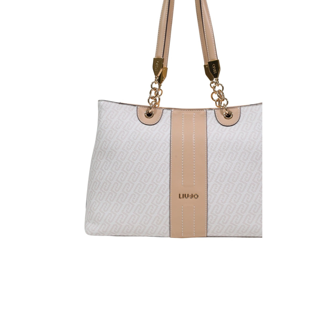 Liu Jo Borsa Donna Tote Beige 38 x 24 x 15 Cm Con Zip