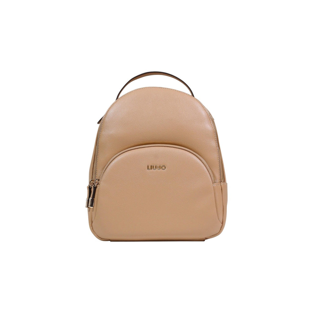 Liu Jo Zainetto Donna Marrone Con Chiusura Zip Tasche Interno Esterno