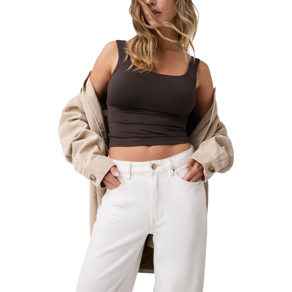 Guess Pantaloni Donna Wide Leg Ankle Bianco Cotone Lyocell