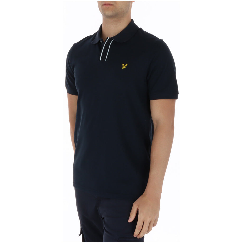 Lyle And Scott Polo Uomo Blu Maniche Corte Cotone Elastan Primavera Estate