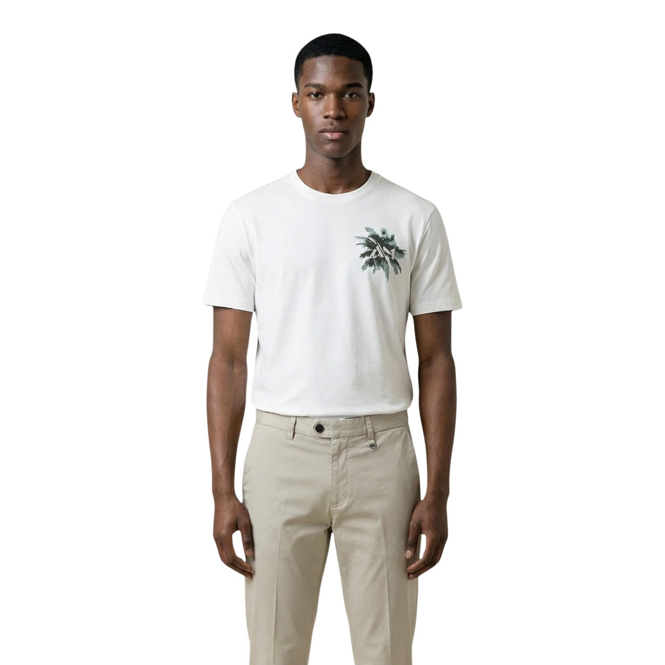 Antony Morato T Shirt Uomo Bianco Stampa Cotone Manica Corta