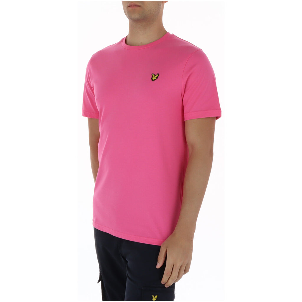 Lyle E Scott T Shirt Uomo Rosa Girocollo Cotone Puro Maniche Corte Estate