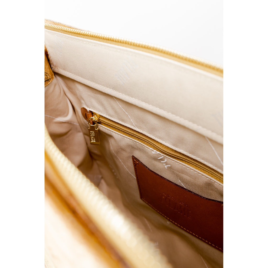 Alviero Martini Prima Classe Borsa Donna Beige 26x33x11.5 Pelle Cotone Poliestere Poliuretano