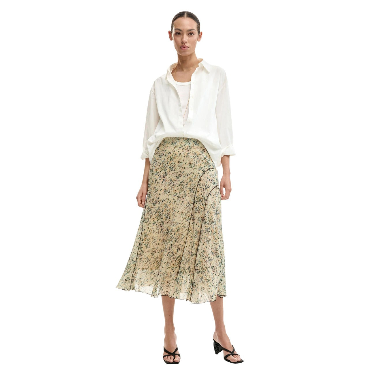 Desigual Gonna Donna Beige Fantasia Colorata Primavera Estate In Poliestere