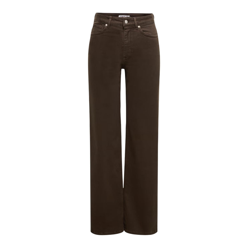 Jeans Donna Only Madison Blush Vita Alta Wide Marrone 99 Cotone